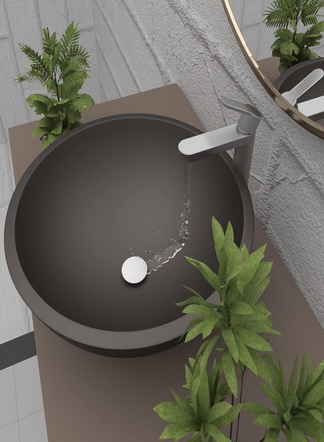 JAGGER JAG134 وصلة حوض غسيل من النحاس والفولاذ المقاوم للصدأ مع مصفاة منبثقة، بخيوط كاملة، ولمسة نهائية لامعة، ومقاومة للتآكل، للمنزل/المكتب/الحمام (5 بوصات، سيراميك أبيض، 1) - Image 3